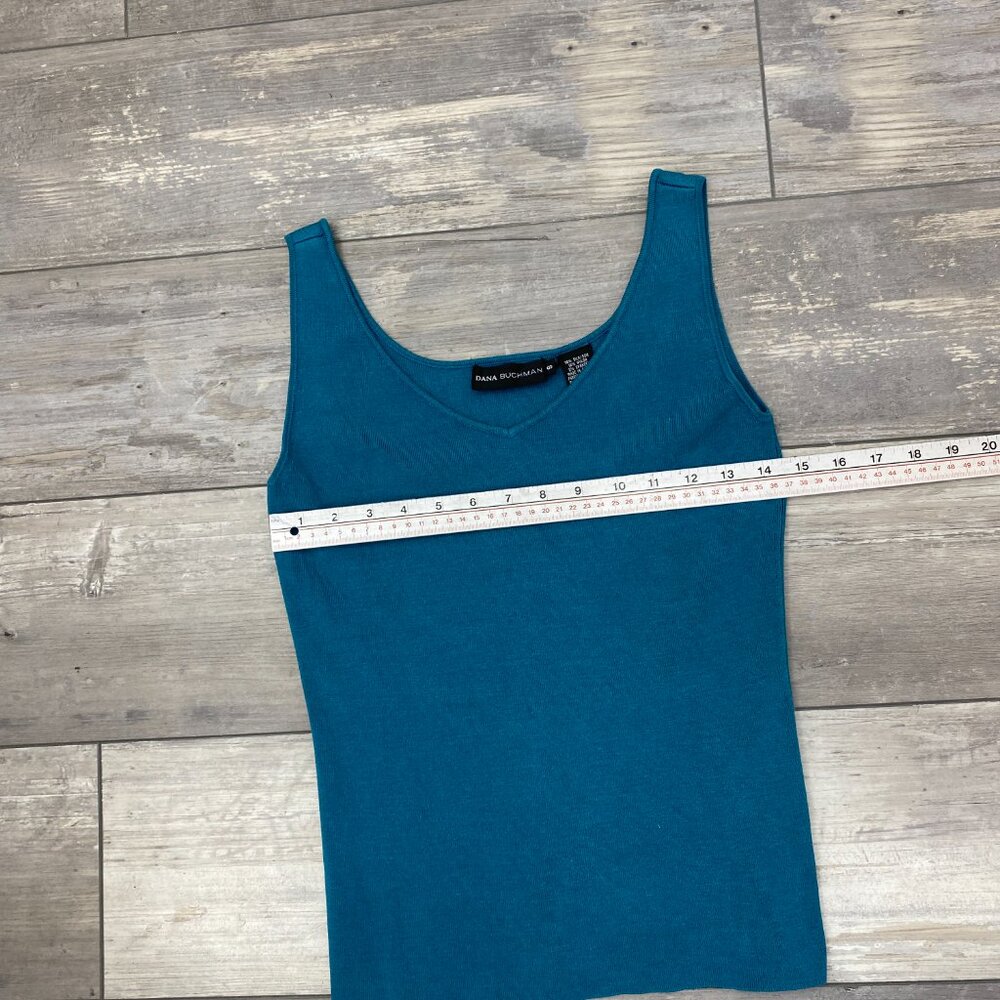 Dana Buckman Sleevless Sweater Sz. S Dark Turquoise - Picture 7 of 7